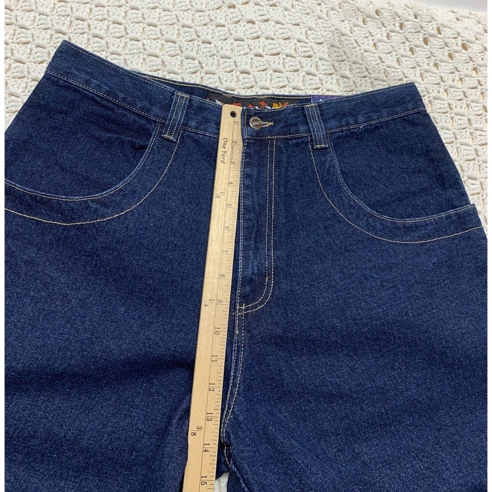 Vtg 90s Jynx Jeans Men Tag 36 Approx 34x30 Wide Baggy Skater Blue Denim Made USA - Picture 10 of 13
